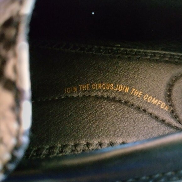 Sam Edelman Circus Desmond Loafers Women 10 M Faux Snake Skin Black Gray Slip On - Picture 16 of 16